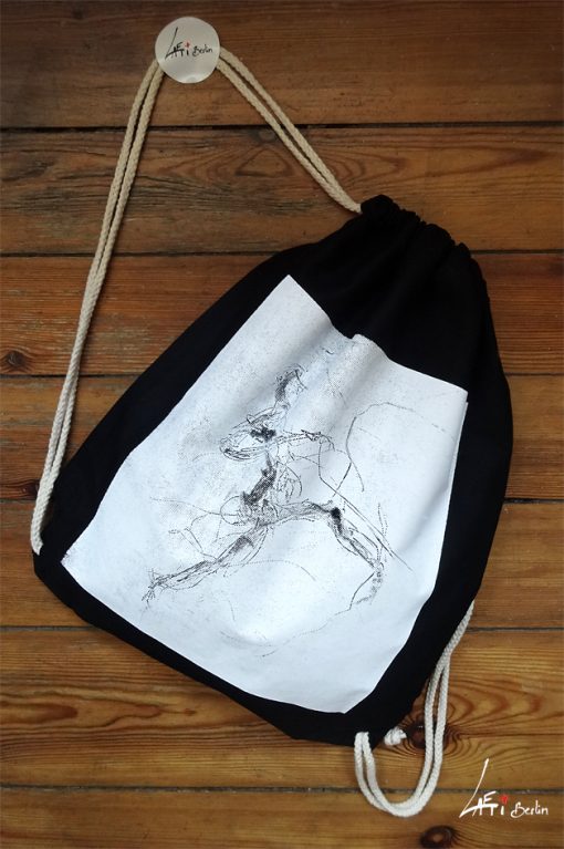 Gym Bag Black Laeti-Berlin, ‎Electric Dancer, ‎bio & ‎fairtrade textil