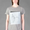 T-shirt Electric Dancer Rolled Sleeve Melange grey White on black print Unisex
