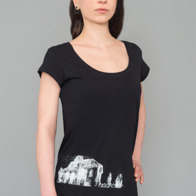 T-shirt lang Schwarz- Frau - Anhalter Bahnhof