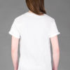 Back- T-shirt Rolled Sleeve, White- Unisex