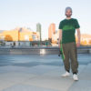 T-shirt Potsdamer Platz Vintage green- Green print Man -skaters