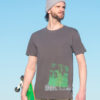 T-shirt Cuvrystr. / Anhalter BhfVintage charcoal- Green / silver print Man