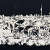 Print Panorama Berlin - Klunkerkranich White - black t-shirt