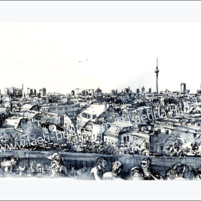 Postkarte Panorama Berlin Klunkerkranich