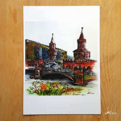 Oberbaumbrücke- Poster A4 - Berlin