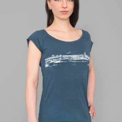Tempelhof - T-shirt Bamboo, Denim Blue- Woman