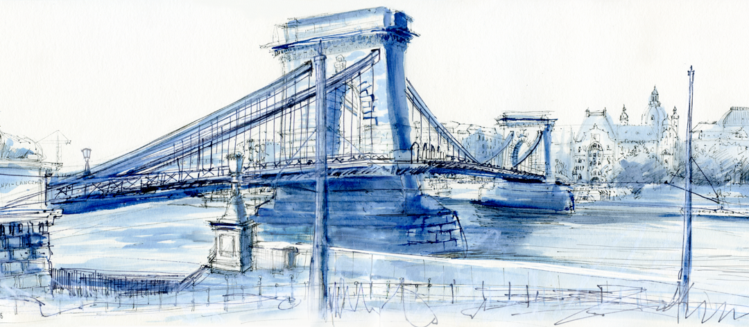 07.08.18- “Chain bridge” (Skéchenyi Lánchíd)- Danube, Budapest (Hungary)