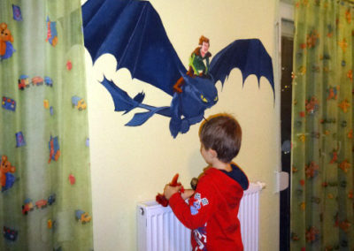 Rémy- Dragon Wall painting- Child&#039;s room -09.01.2014- Laetitia Hildebrand