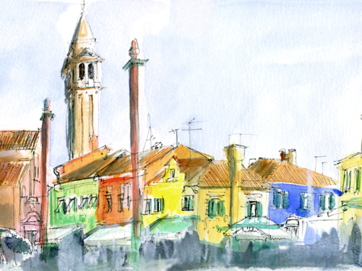 20.10.19- Tour de l'église San Martino, Burano (Vénétie, It.)