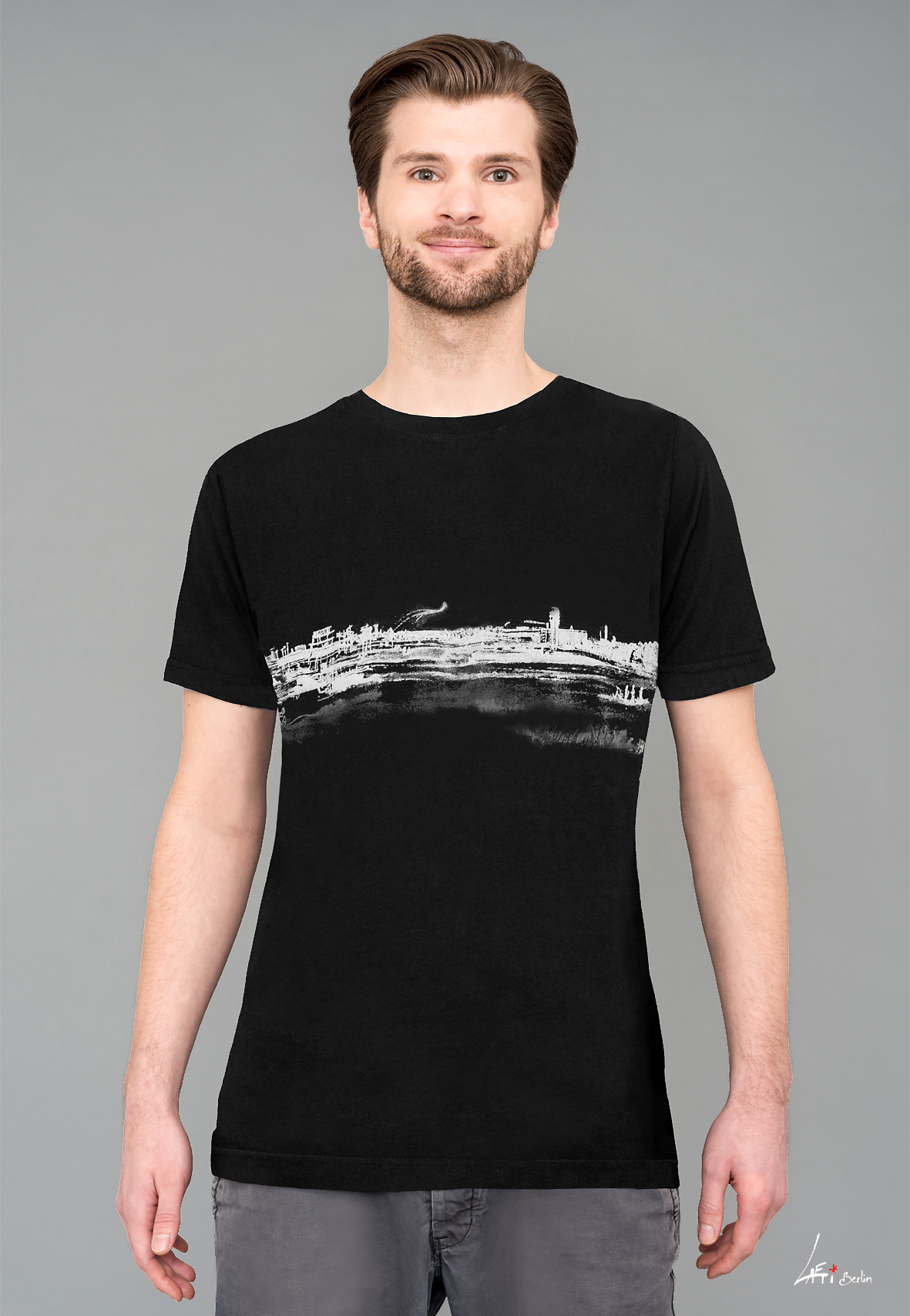 T-shirt Black Tempelhofer Feld white