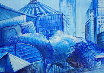 Zoom 2-Potsdamer Platz- Serie Berlin Blue, 40x120 cm - 03.2022