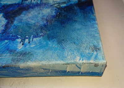 Zoom tranche painting-Potsdamer Platz- Serie Berlin Blue, 40x120 cm - 03.2022