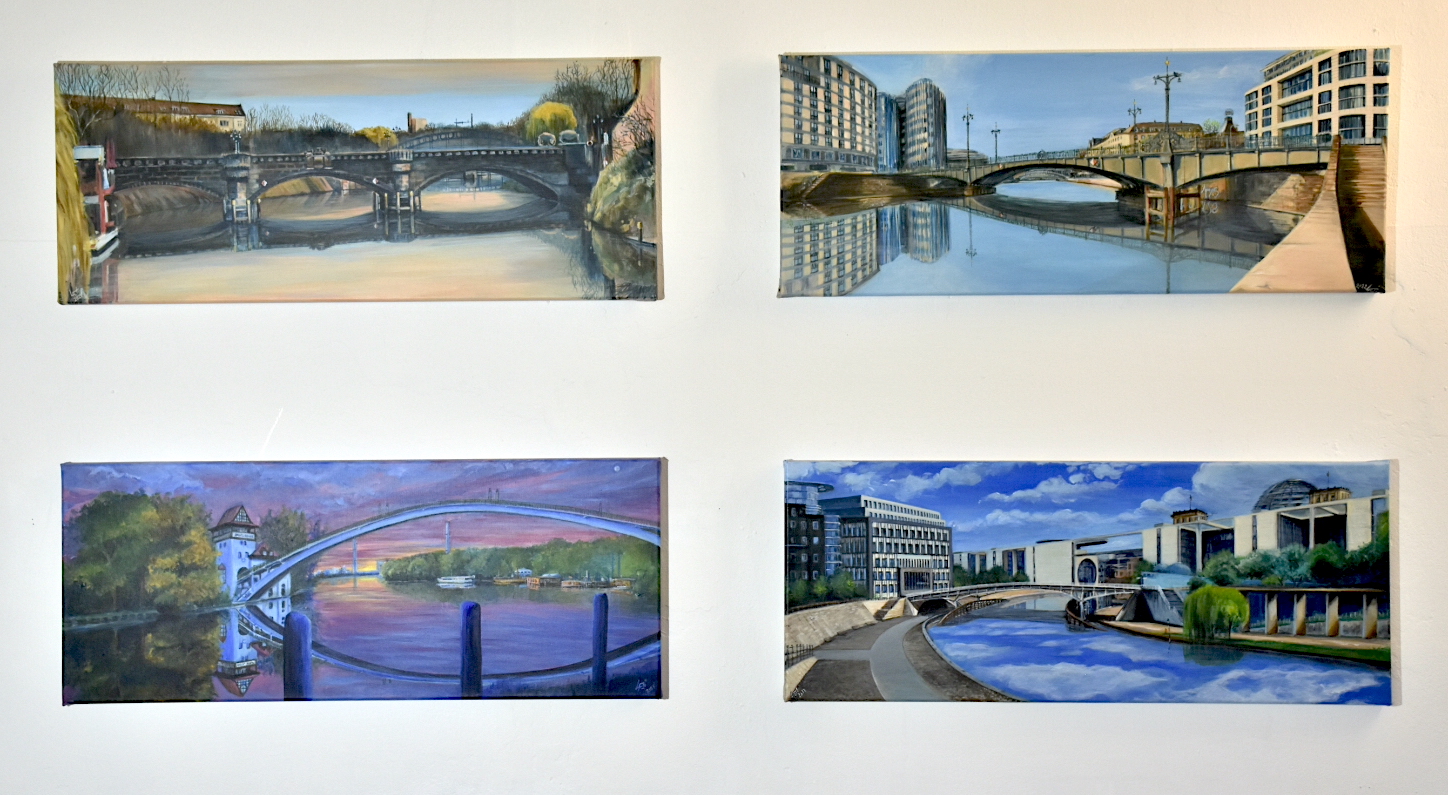Serie Reflection Paintings- Panoramic bridges & seasons