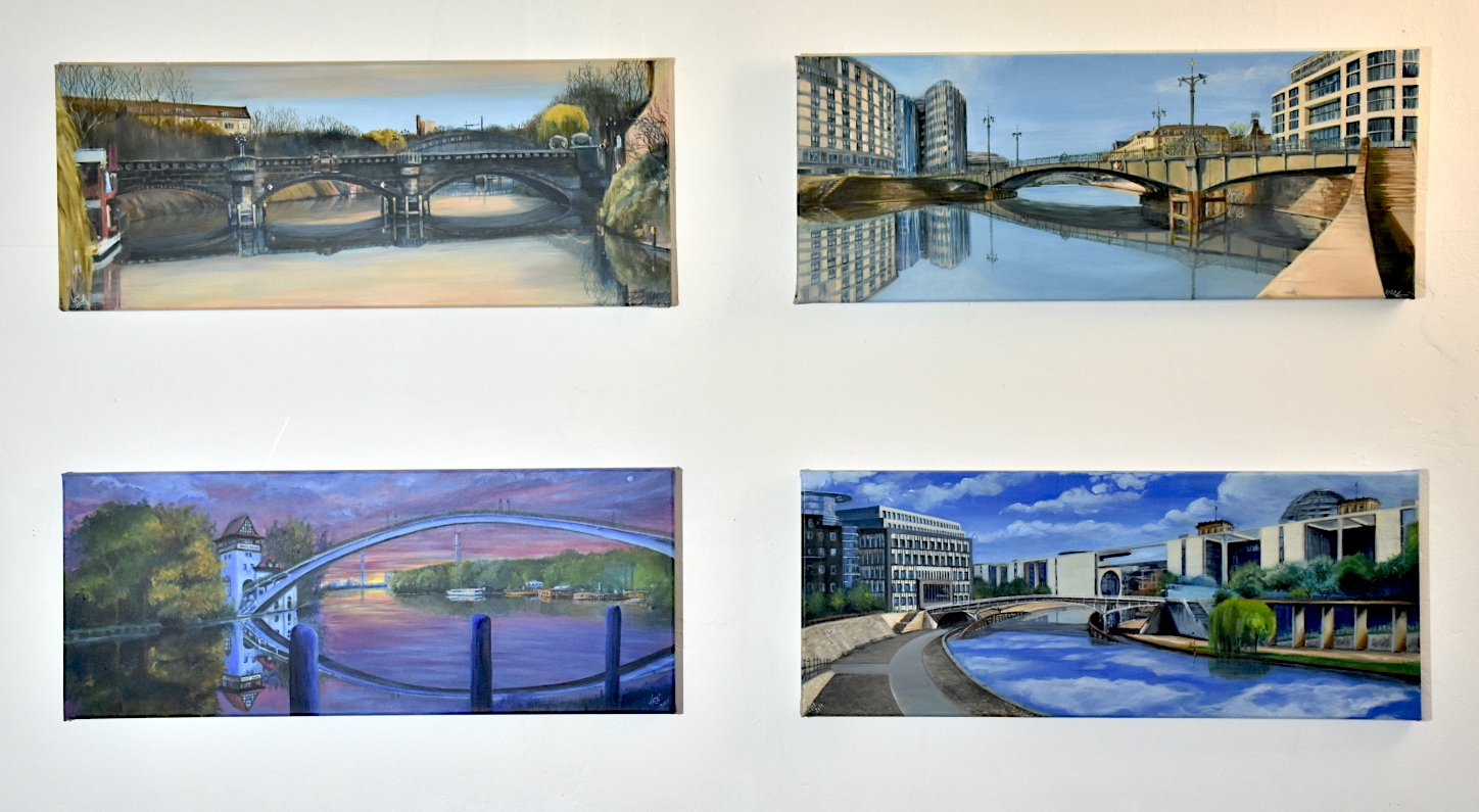 Serie Reflection Paintings- Panoramic bridges & seasons Serie Reflection Paintings- Panoramic bridges & seasons