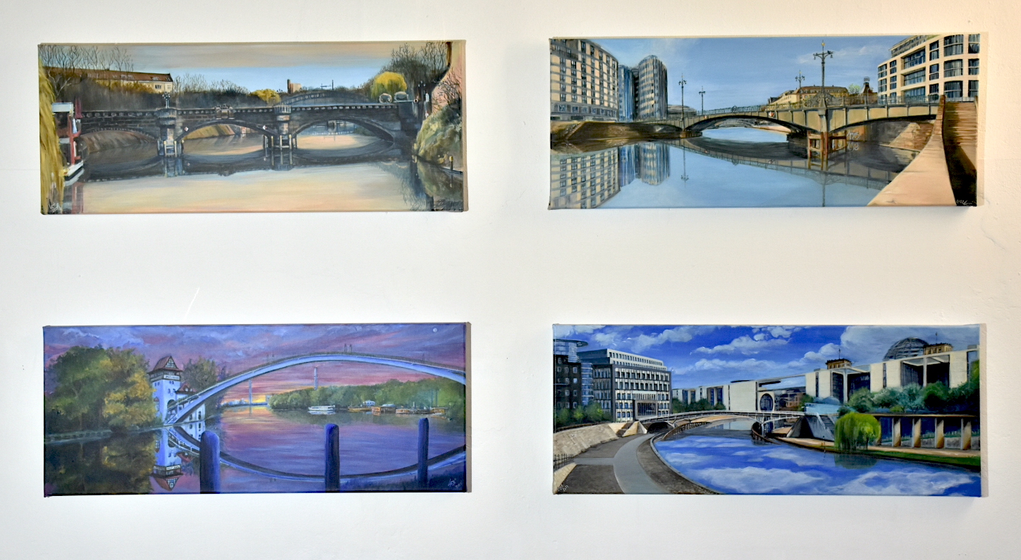 Serie Reflection Paintings- Panoramic bridges &amp; seasons