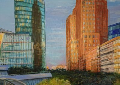 Zoom 3 , painting- Potsdamer Platz, Philharmonie Sunset- 07.2022