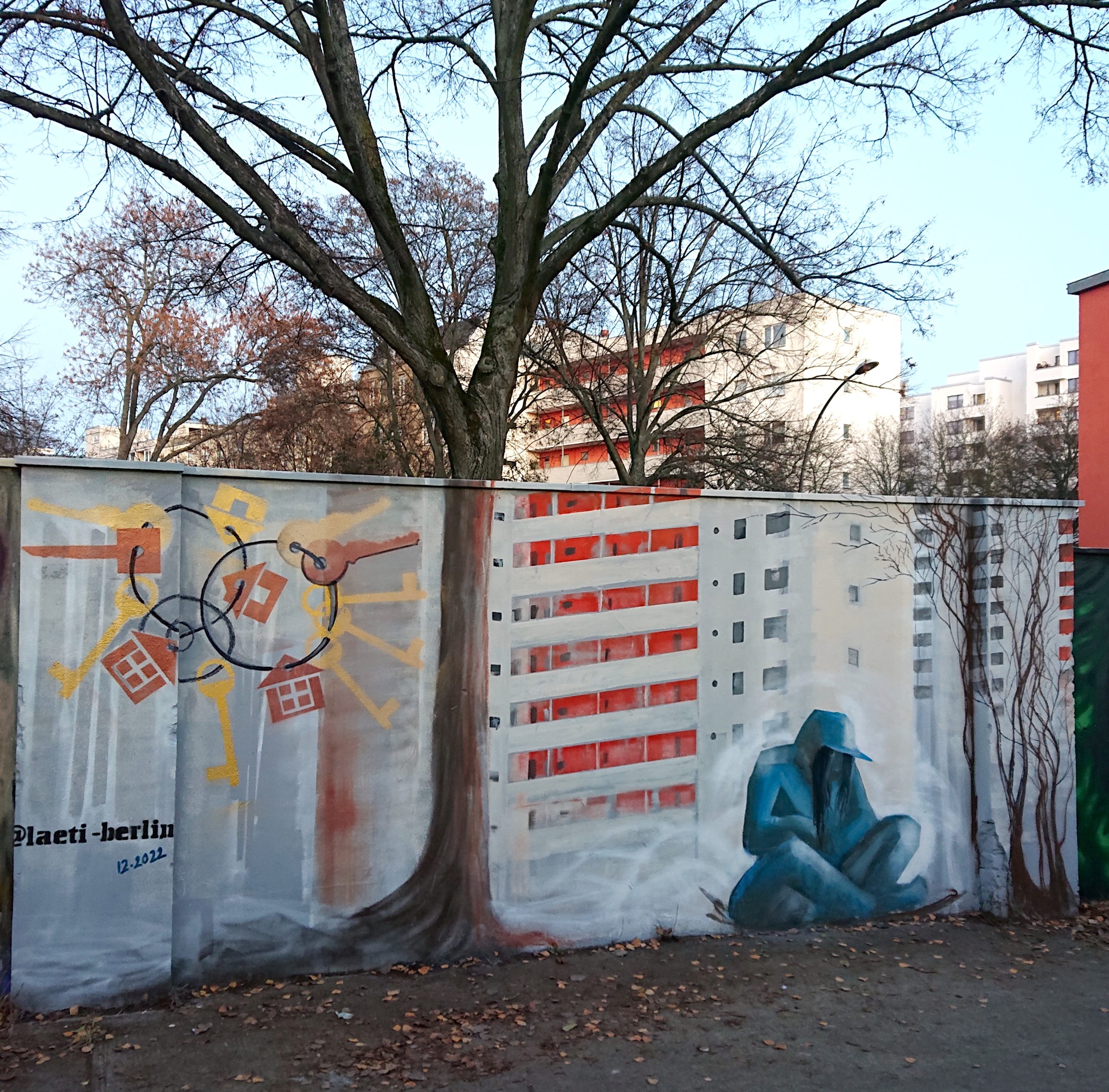 Wall Berlin- 12.2022, Armut-Reichtum, North Side Gallery
