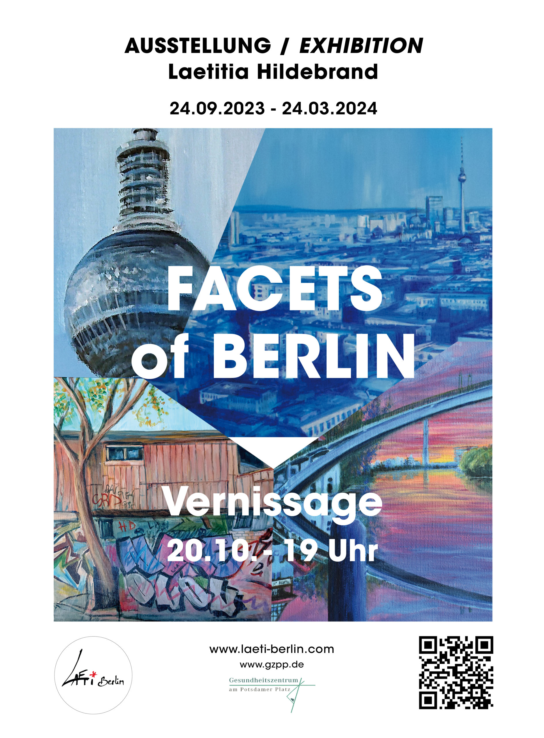 Plakat gross-Vernissage Ausstellung Facetten von Berlin-