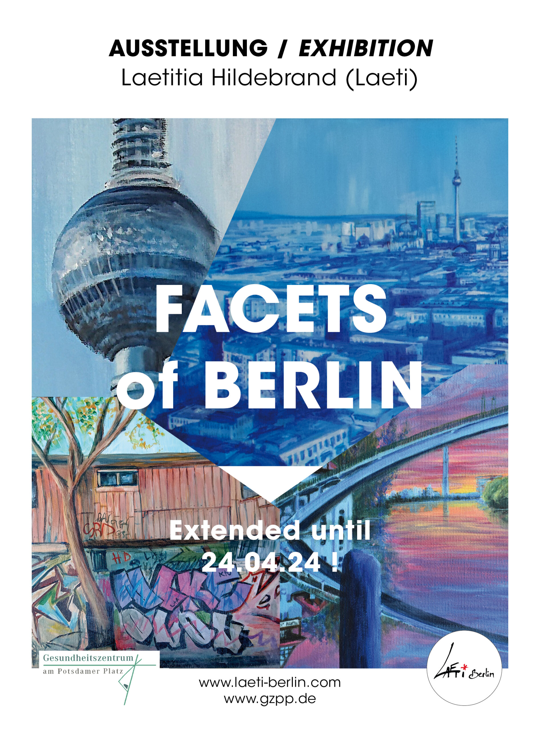 Plakat gross-Vernissage Ausstellung Facettes de Berlin-