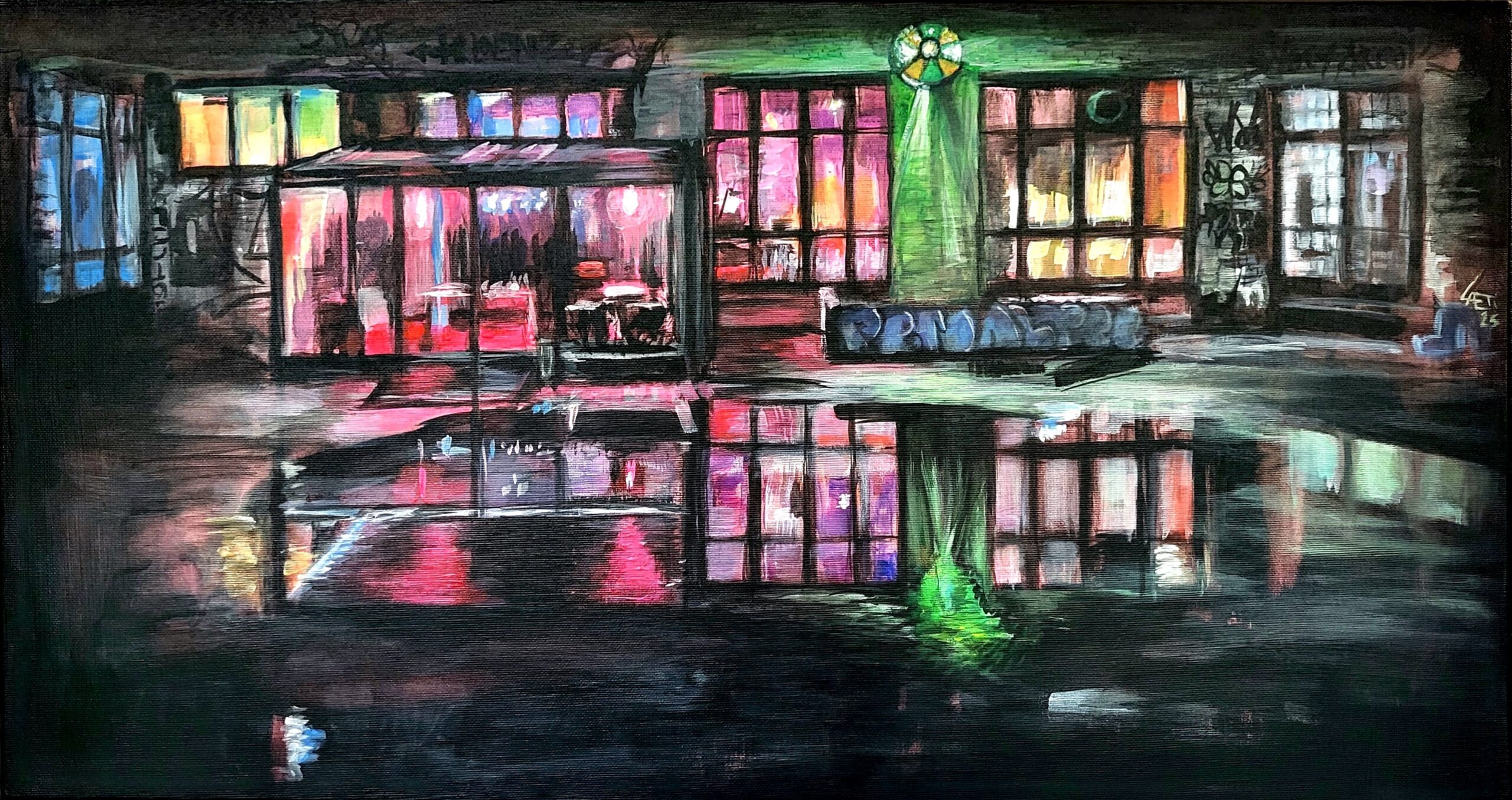 Bunt- Night lights Berlin, Laeti- 08.2025-daylight Laeti- 08.2025-daylight Best Painting-Kirschbluetweg-Laetitia-Hildebrand-08.2022